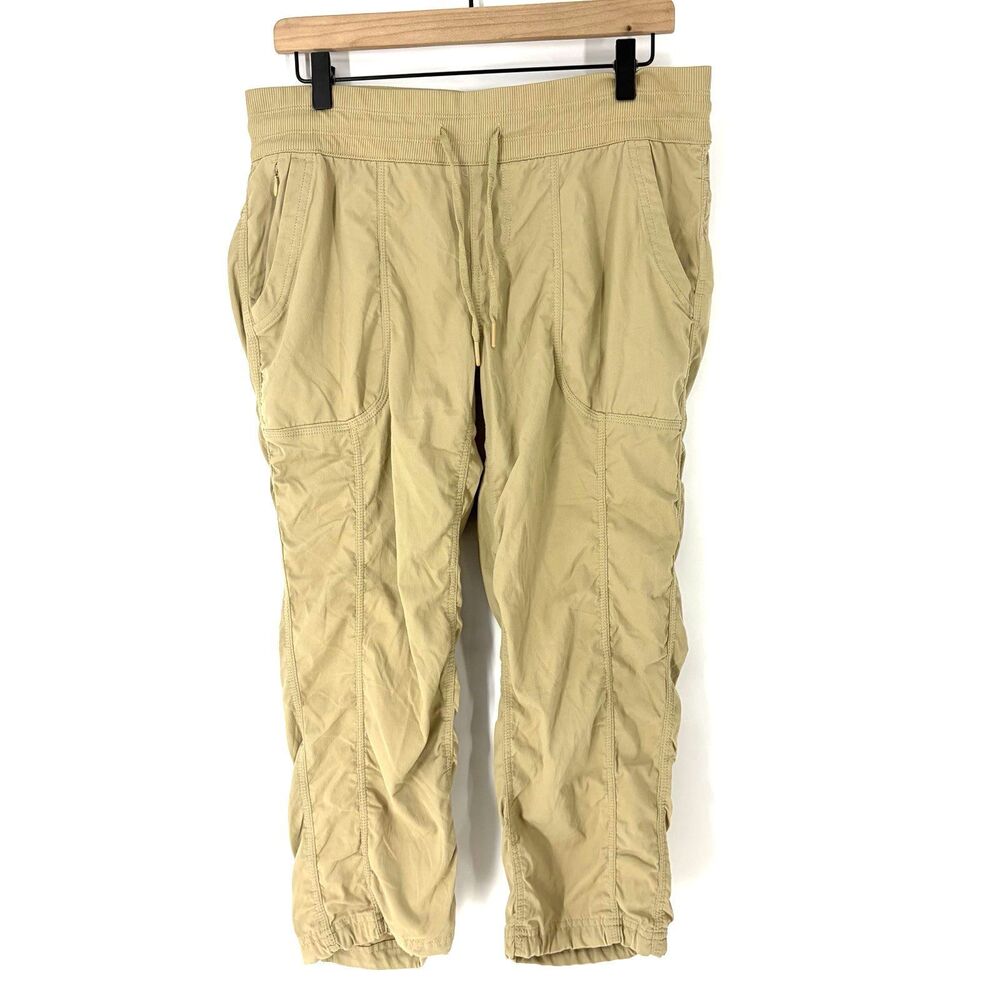 The North Face Pants Large Women Khaki Aphrodite 2.0 Outdoor Hiking Capri Crop